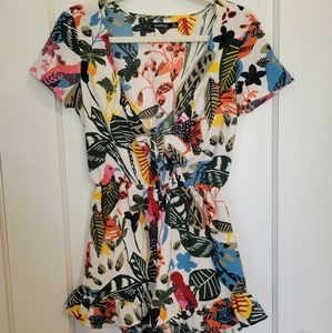 Boohoo size 6 floral romper